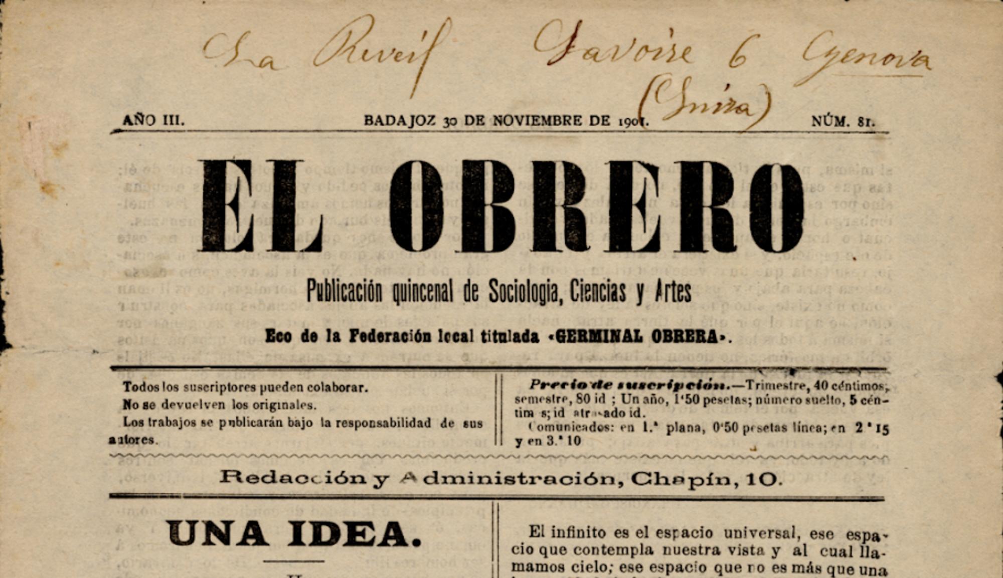 El obrero periódico