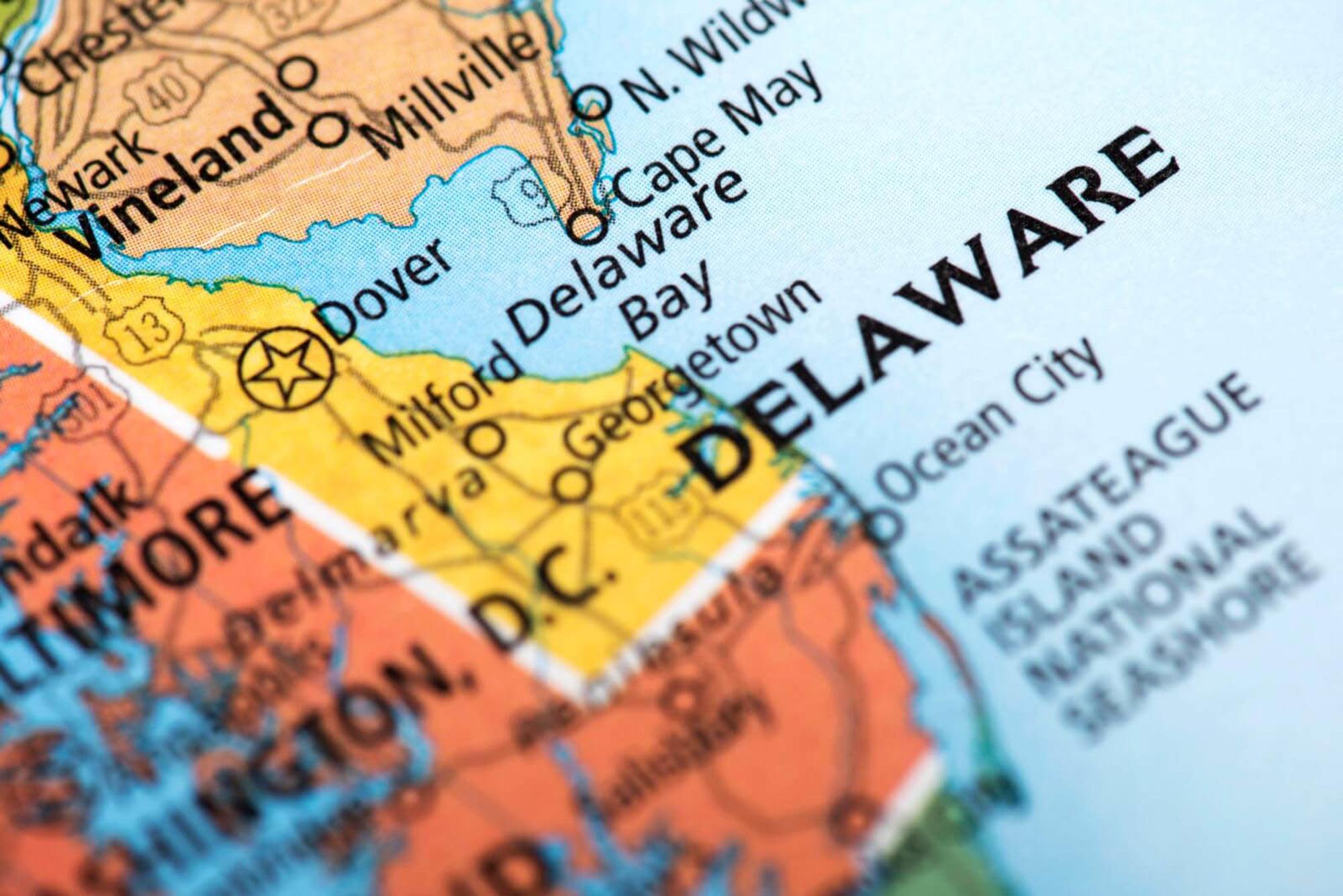 Delaware mapa