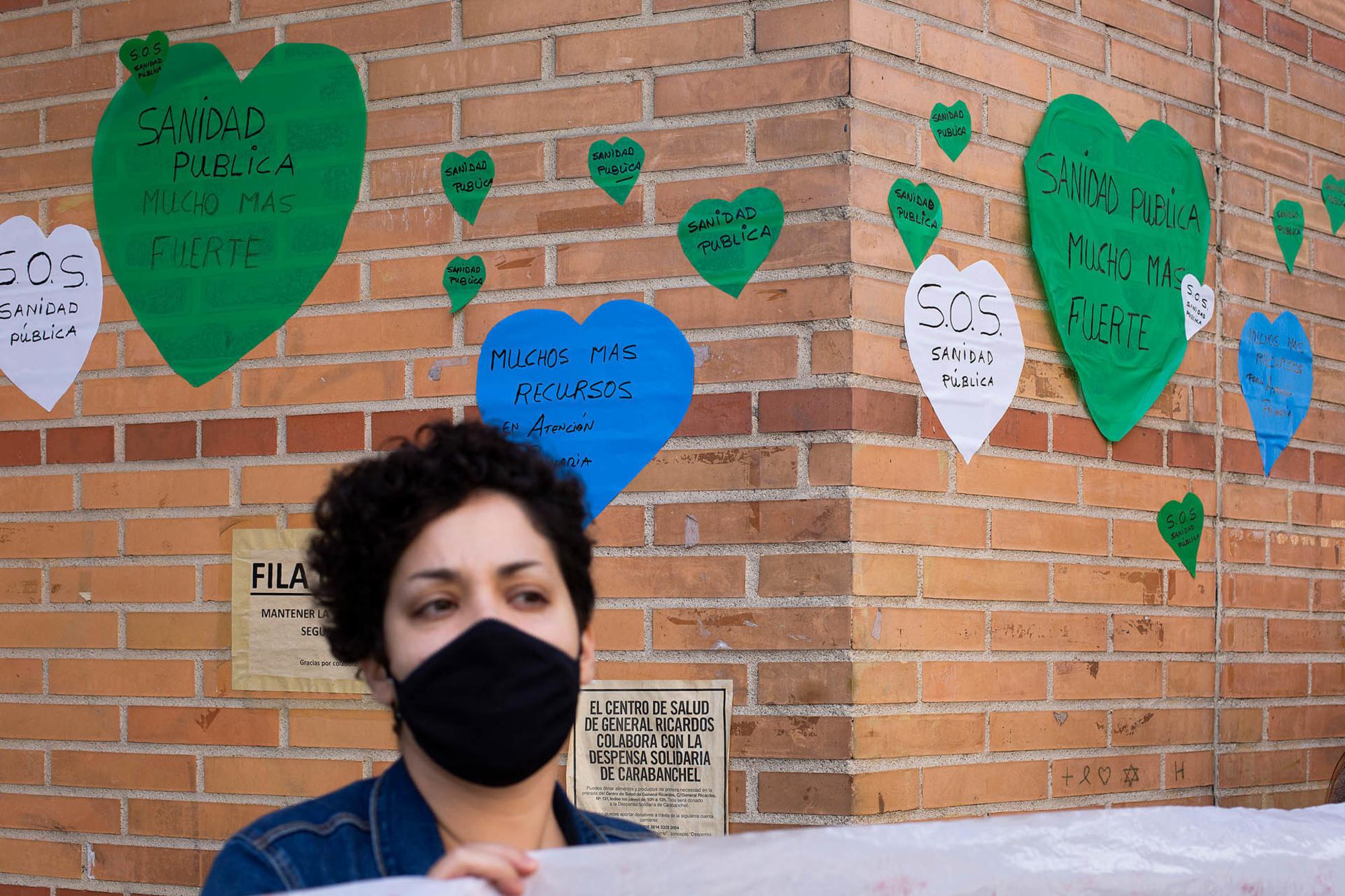 Manifestación contra la "segregación de clase" en Carabanchel, el domingo 27 de septiembre de 2020. - 1