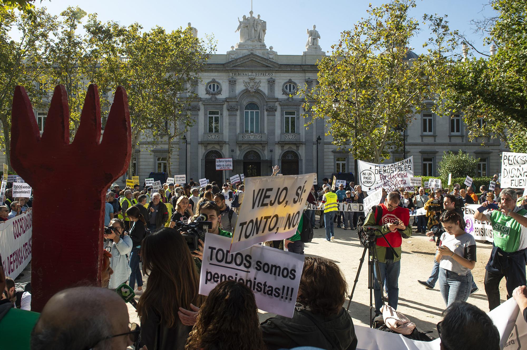 Escrache al Tribunal Supremo en Madrid