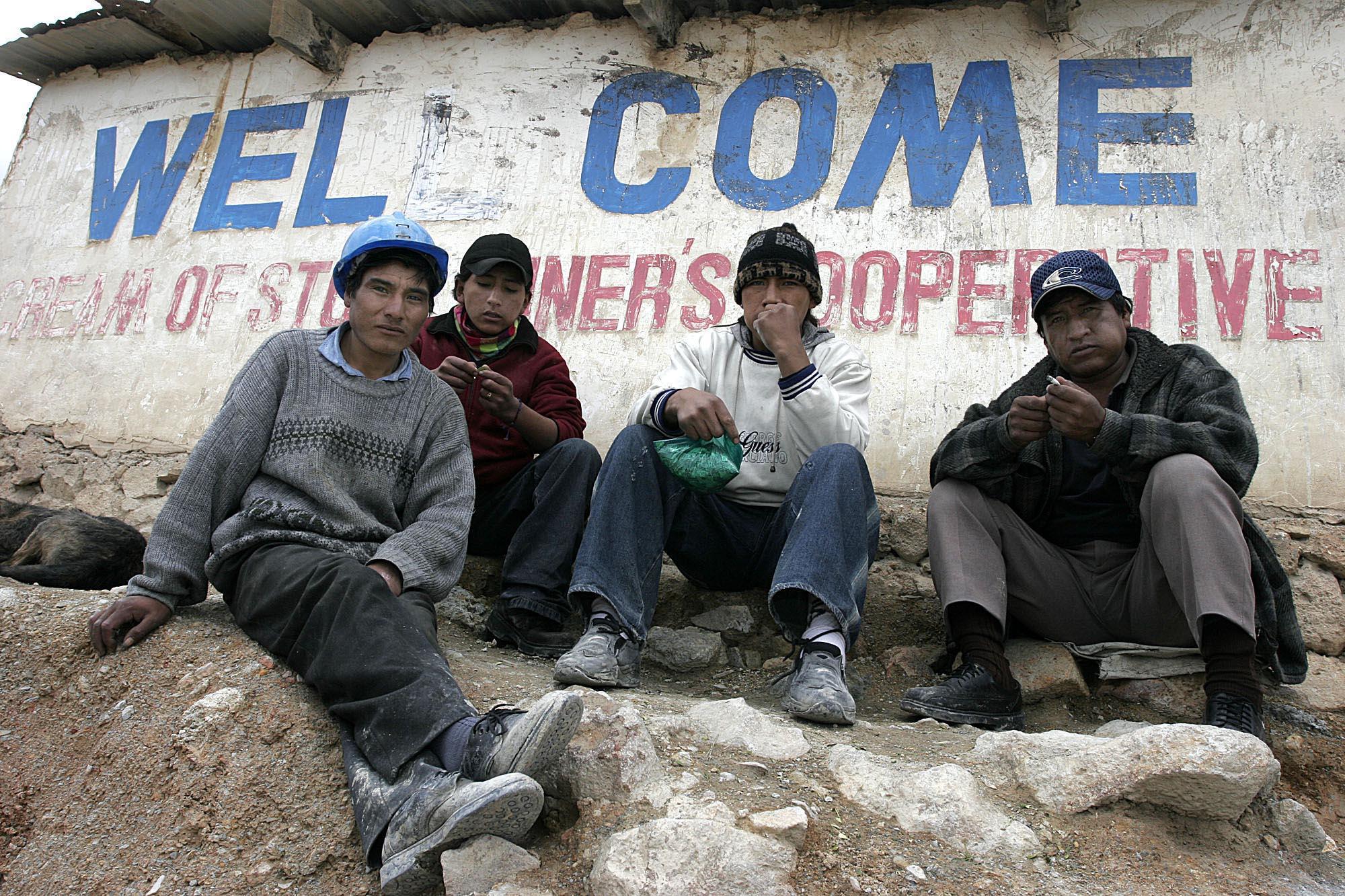 Mineros en Potosí en 2006, en los inicios del Gobierno de Evo Morales.