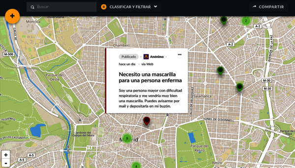 Frenar la Curva Maps mascarilla