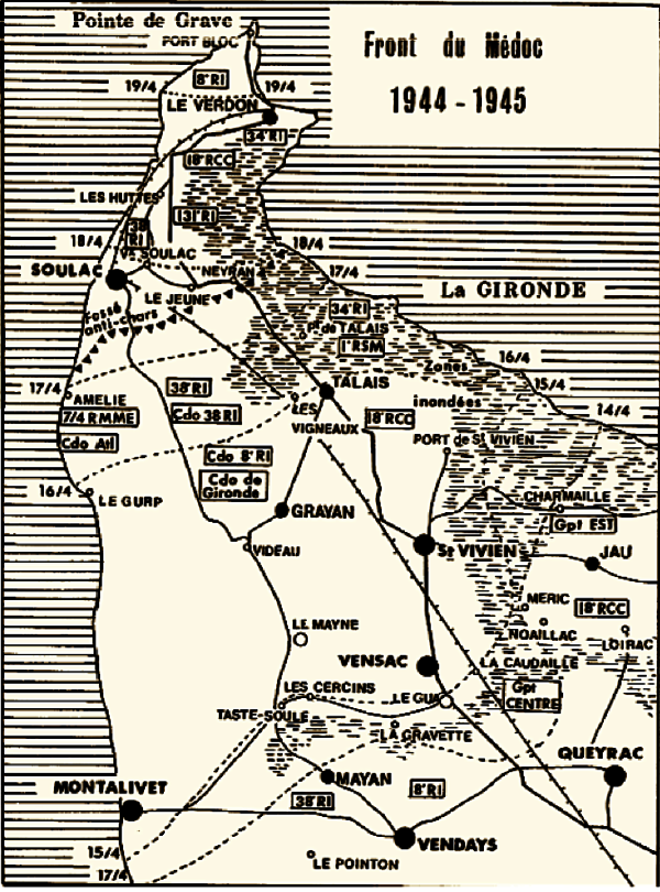 Punta de Grave, 1944-1945
