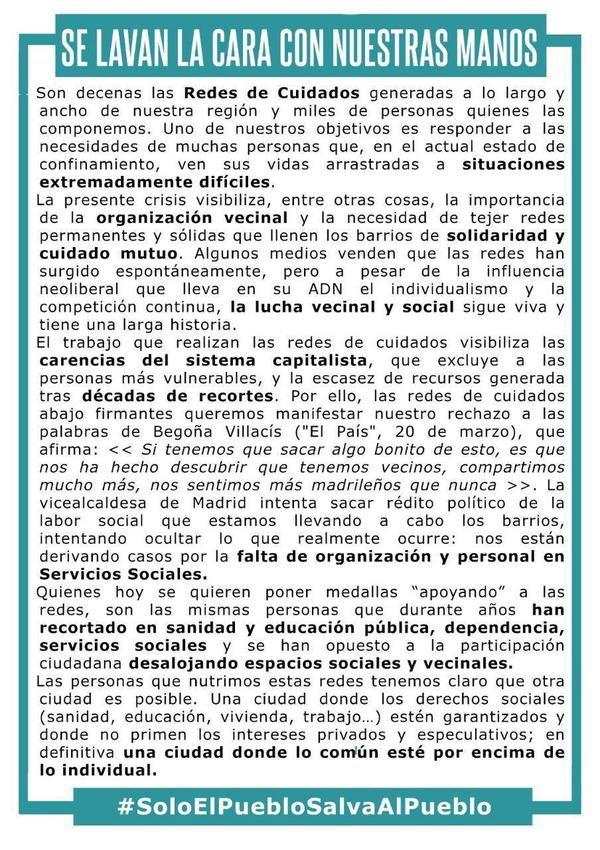 comunicado se lavan las manos