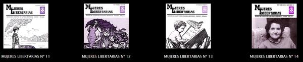 Relación de portadas de la revista Mujeres Libertarias