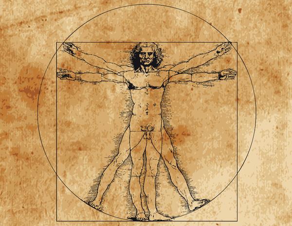 El hombre de Vitruvio, de Leonardo da Vinci
