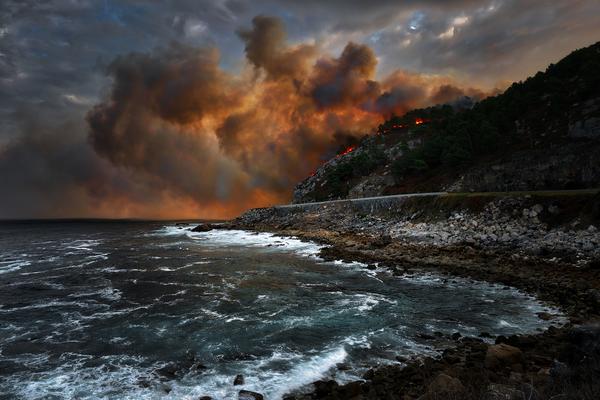 Incendio en Baiona