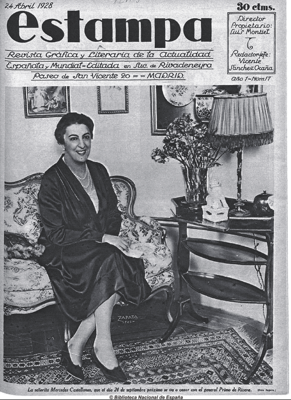 Portada de la revista Estampa con la imagen de la novia