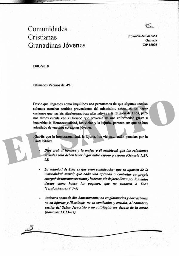 Carta homófoba Vox y Ciudadanos 1