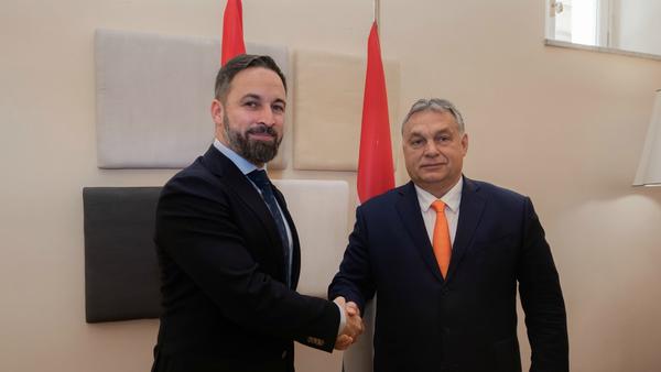 Santiago Abascal se reúne con Viktor Orban en Roma