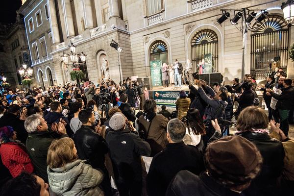 Concentración contra la islamofobia en Barcelona el pasado 12 de diciembre.