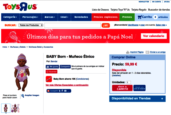 Baby Born Muñeco Étnico