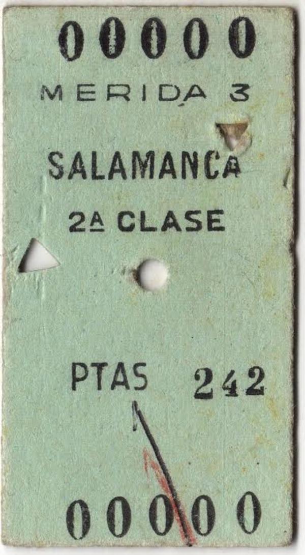 Billete Mérida-Salamanca