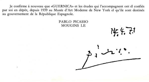 carta picasso moma