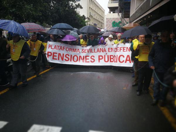 Manifestacion pensiones en Sevilla