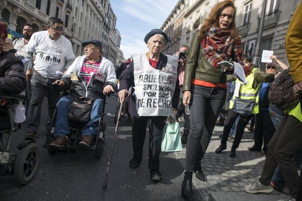 Manifestación Madrid pensionistas Congreso de los Diputados - 5