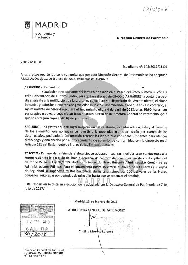 Orden lanzamiento de la Ingobernable