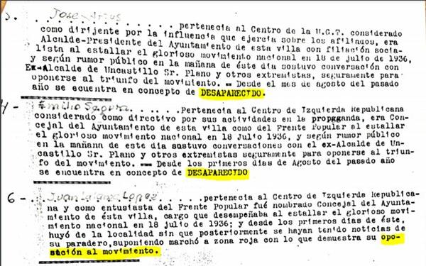 Listado de vecinos marxistas desaparecidos 