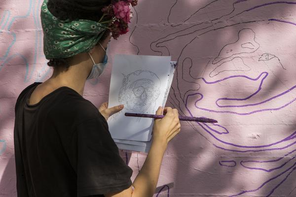 Reconstrucción del mural feminista de La Concepción en Ciudad Lineal, Madrid - 12