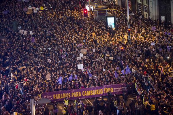 Día internacional de la mujer, 8 de marzo, en Madrid. 2