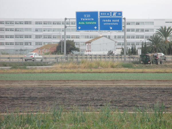 La huerta valenciana amenazada por el proyecto de ampliación de la V-21 a la altura de Alboraia