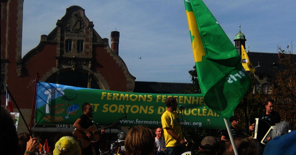 Concierto-manifestación por el cierre de Fessenheim, en Francia. Fuente: Beyond Nuclear.