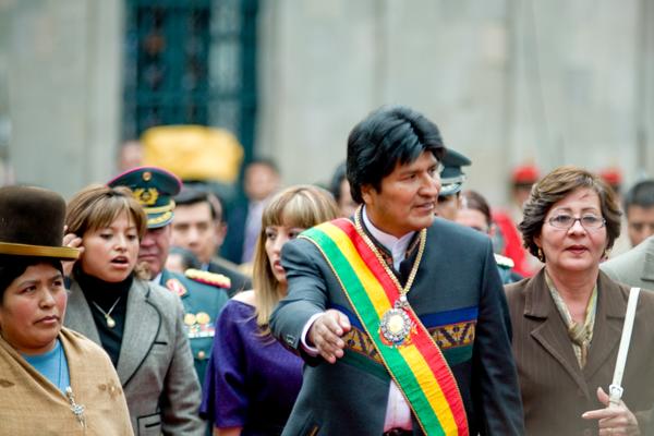 El presidente Evo Morales en sus primeros años de gobierno.