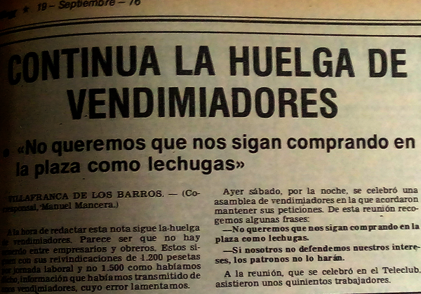 Huelga vendimia