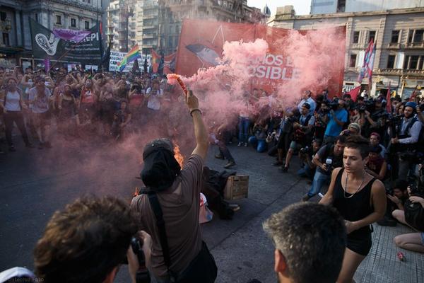 Protesta en Buenos Aires contra el encuentro del G20, el 30 de noviembre de 2018