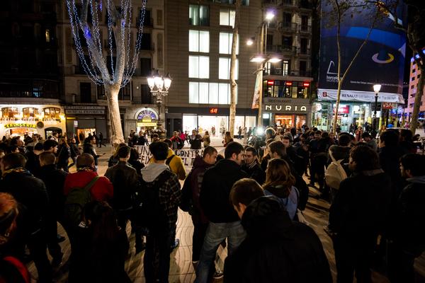 Concentración en Barcelona en repulsa por el asesinato de Jimmy.