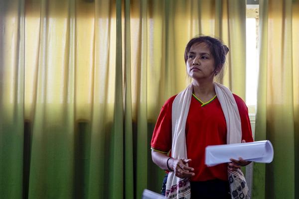 Representante de las trabajadoras de myanmar