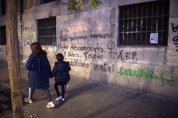Pintada contra la violencia de género
