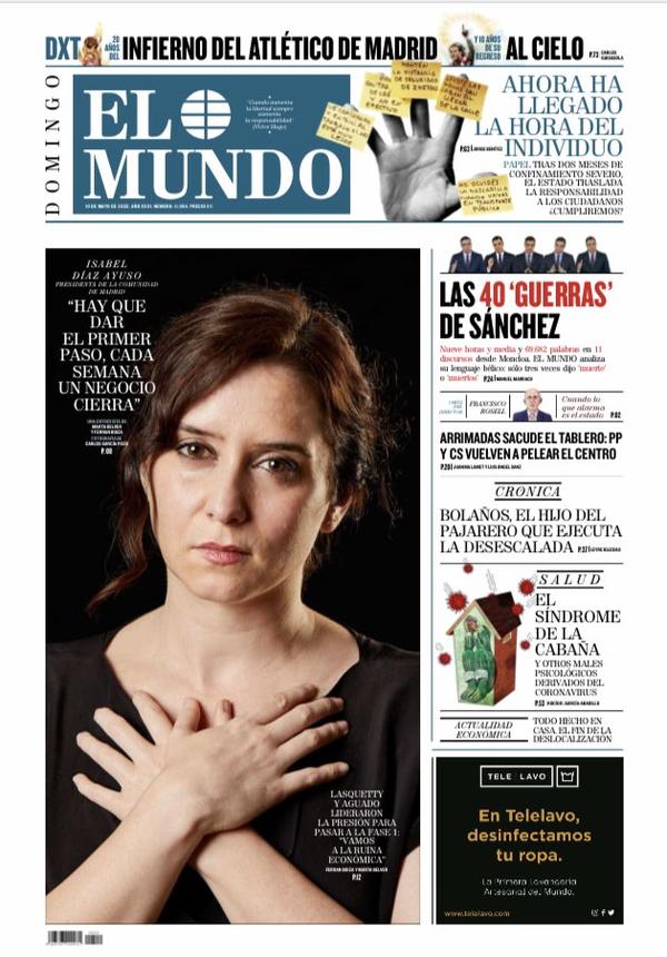 Portada de El Mundo Ayuso