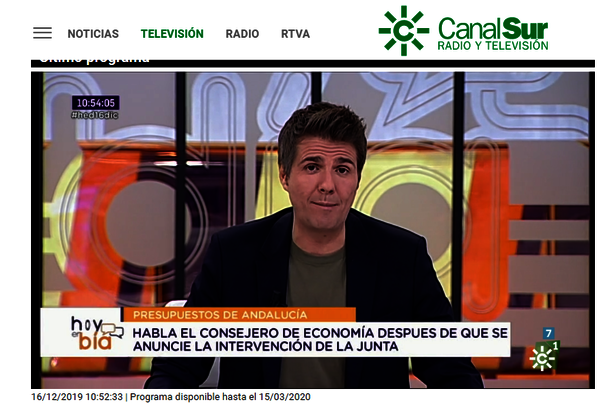 Fernando Díaz de la Guardia presenta el programa matinal de Canal Sur Televisión
