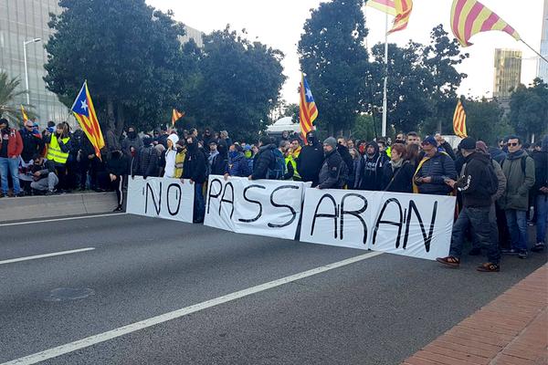 Corte de Ronda Litoral de Barcelona el 21 de diciembre de 2018.