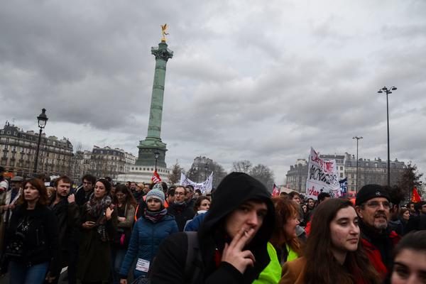 Manifestacion Pensiones Francia 1