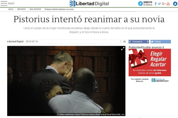 Machismo Violencia Pistorius