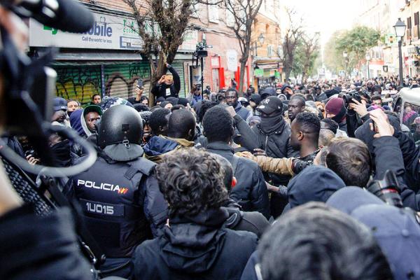 Manifestacion 16 de marzo, Lavapies