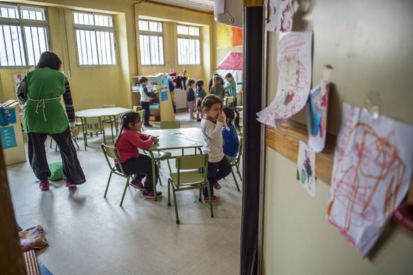 Clase primaria en un colegio madrileño