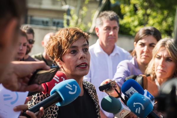 Amaia Izko a la entrada de la Audiencia Nacional.