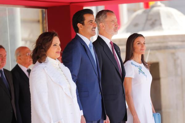 Recibimiento de Felipe VI al emir de Catar