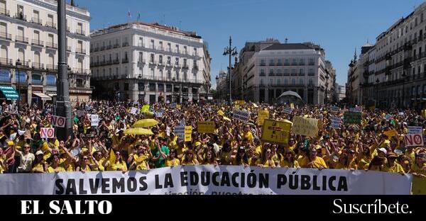 Todos los niveles de la Educación Pública desbordan Madrid con sus demandas